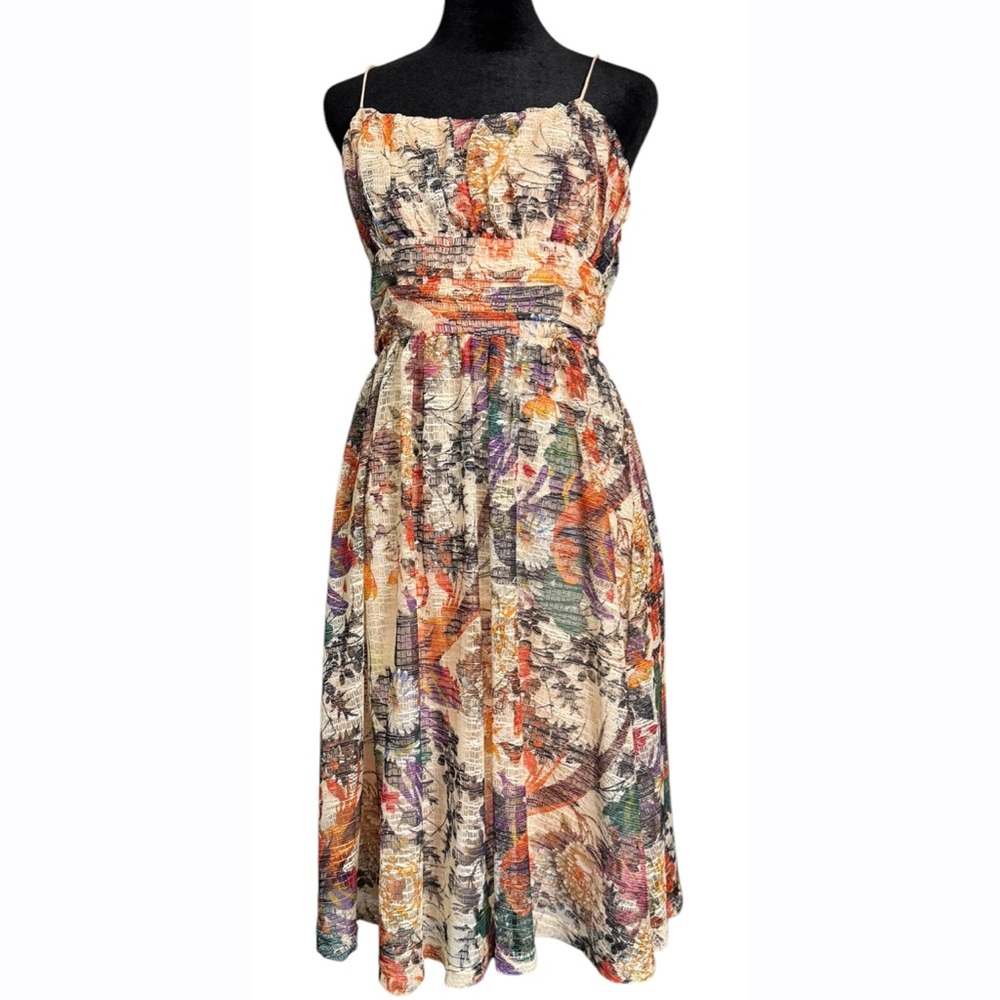 Sold! Maeve for Anthropologie Mackenzie Boho Floral Midi Dress - Picture 2 of 11